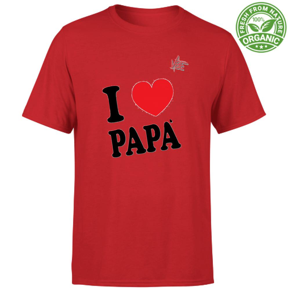 T-Shirt Uomo Organic - I Love Papa - VBEVBE